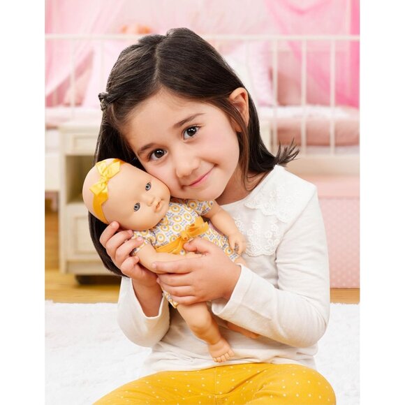 🆕 Newborn Baby Doll Yellow Sweetheart Battat Feeding Time Soft Body Accessories - Picture 2 of 7